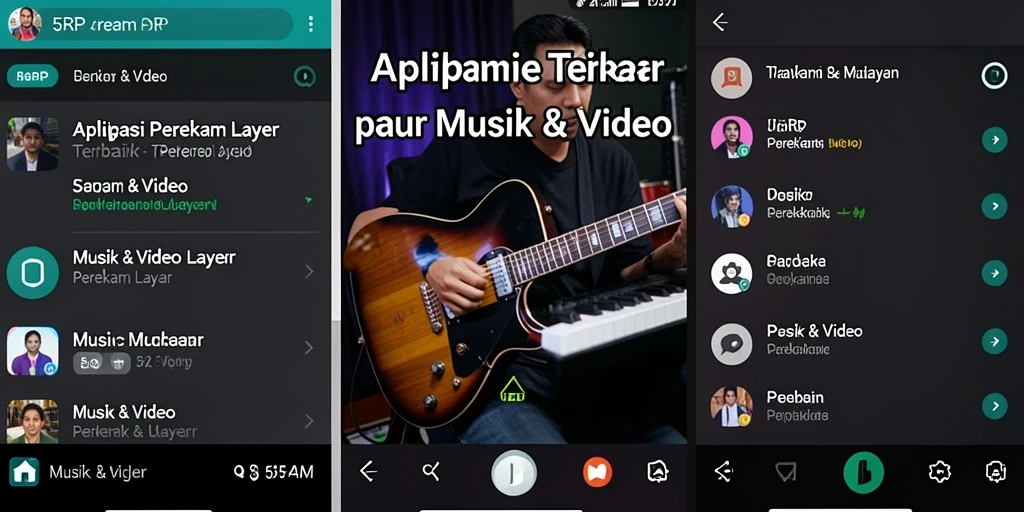 Antarmuka pengguna 55RP dengan fitur perekaman layar yang intuitif.