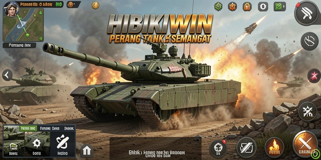 Tampilan antarmuka HIBIKIWIN yang futuristik dan intuitif.