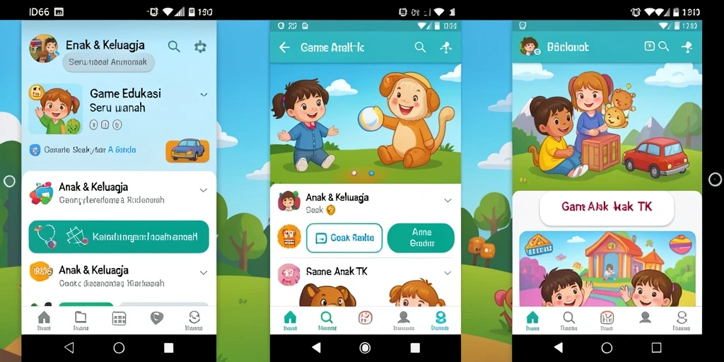 Tampilan antarmuka ID66 yang menarik dan ramah anak.