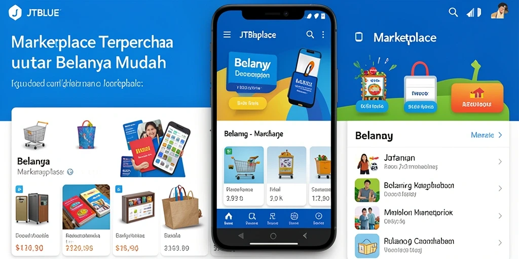 Tampilan antarmuka JTBLUE yang memudahkan navigasi produk.