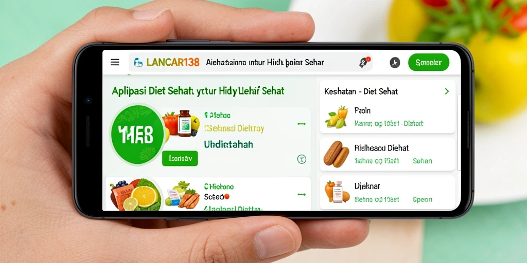 Antarmuka LANCAR138 dengan berbagai fitur Diet Sehat.