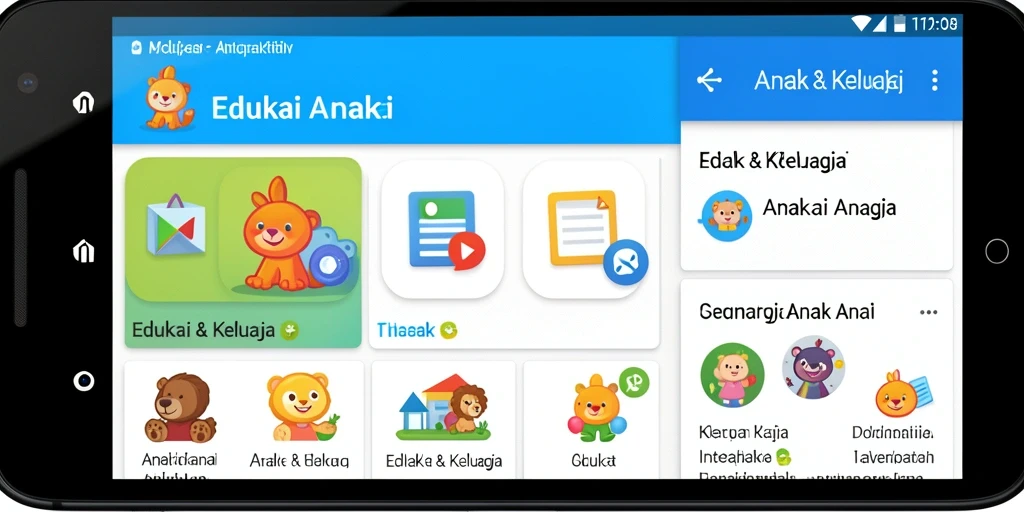 Antarmuka aplikasi MG108 yang interaktif dan edukatif.