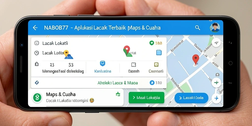 Antarmuka aplikasi NABOB77 dengan fitur pelacakan lokasi yang jelas dan interaktif.