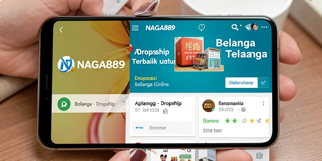 Tampilan antarmuka NAGA889 yang sederhana dan fungsional untuk belanja dropship.