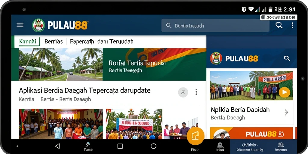 Tampilan antarmuka aplikasi PULAU88 yang user-friendly.