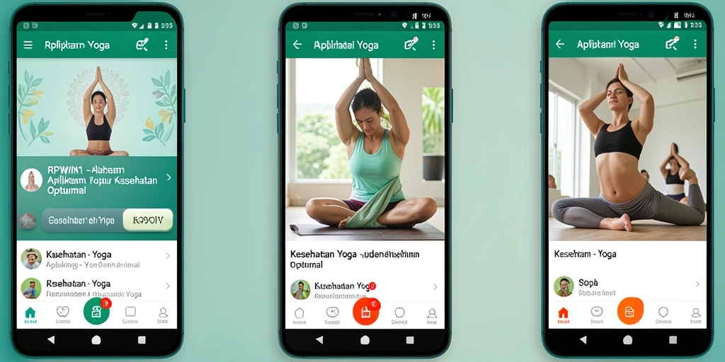 Tampilan antarmuka RPWIN1 untuk latihan Yoga yang interaktif.