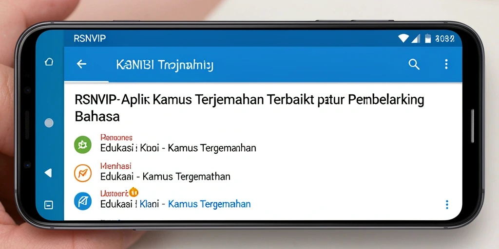 Tampilan antarmuka RSNVIP yang menarik dan fungsional untuk Kamus Terjemahan.