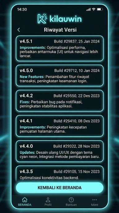 Riwayat Versi Aplikasi Kilauwin untuk Android